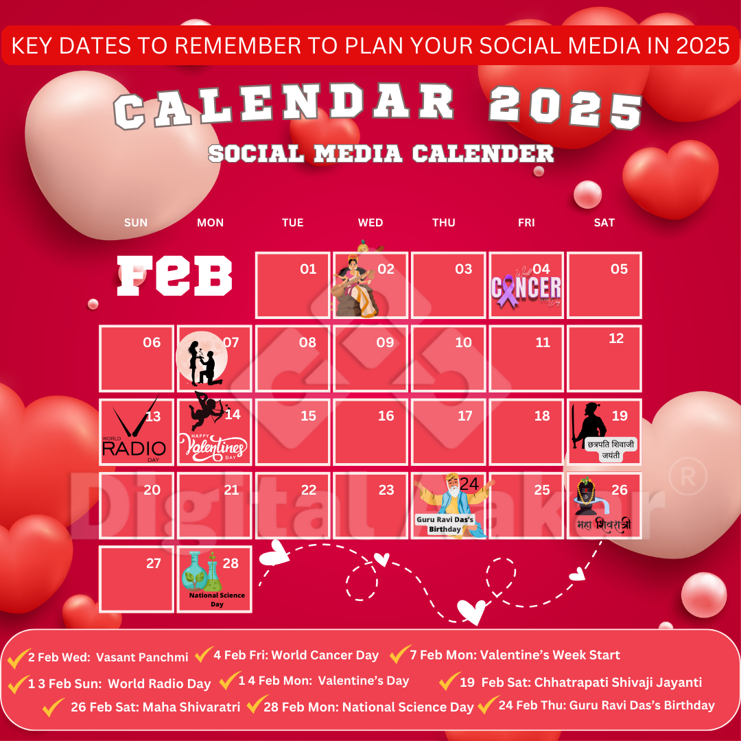 Social Media Calendar for 2025 Indian Festivals and Events